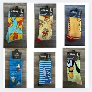 💚Disney Character Crew Socks 6 Pairs!